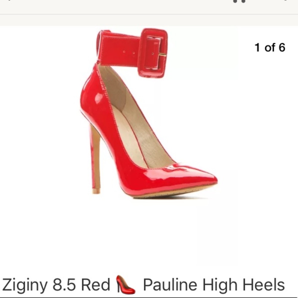 Ziginy 8.5 ♥️ Valentines Day 👠 Red straps fun holiday
